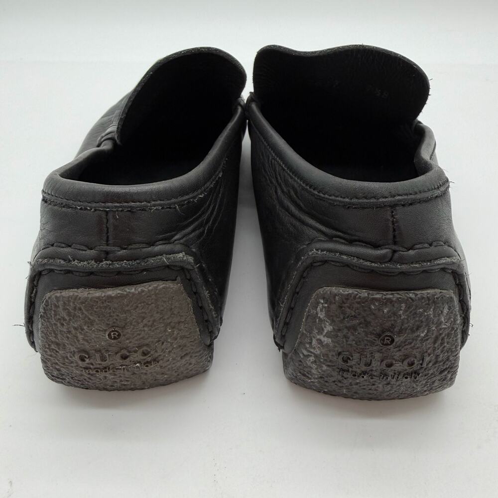 Gucci Qardaha Womens Driving Loafer Moccasin Supple Leather Black Minimalist 7.5 - Picture 4 of 5